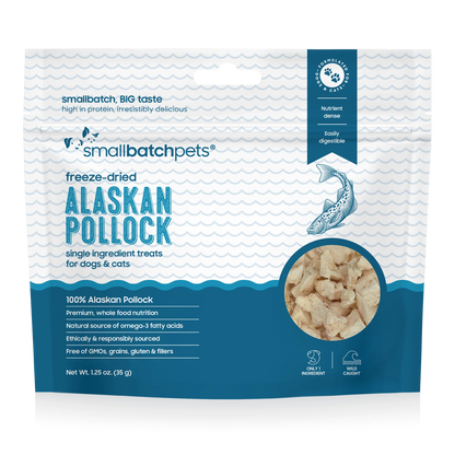 Freeze-dried Alaskan Pollock 1.25oz | Smallbatchpets