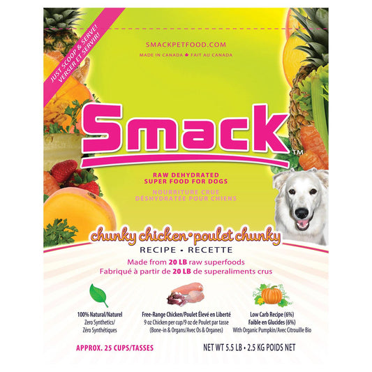 Raw Dehydrated Superfood Chunky Chicken Recipe 8.8oz | Smack