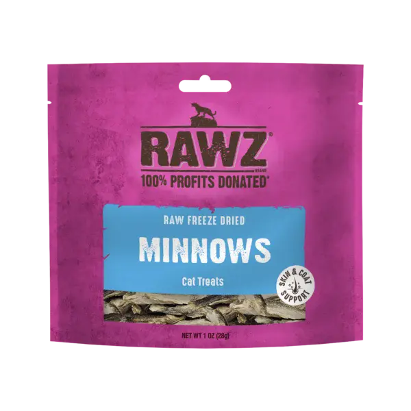 Freeze-Dried Minnows Crunchy Cat Treats 1oz | Rawz