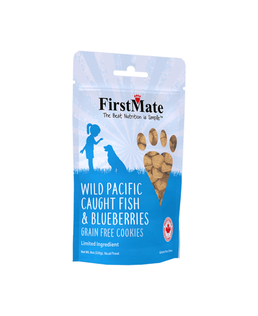Wild Pacific Caught Fish Meal & Blueberries Grain-Free Cookies 8oz | Firstmate