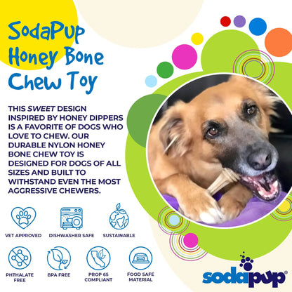 Honey Bone Toy for Extreme Chewers XL | Sodapup