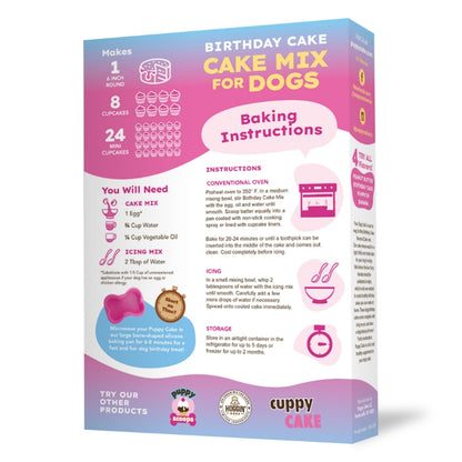 Puppy Cake Mix - Birthday Cake Flavored with Pupfetti Sprinkles | Puppy Scoops