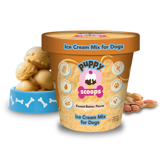 Puppy Scoops Ice Cream Mix - Peanut Butter, Pint Size, 4.65 oz | Puppy Scoops