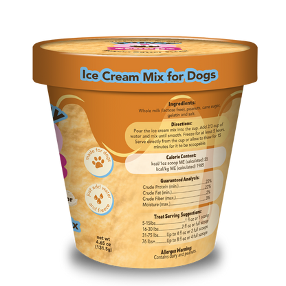 Puppy Scoops Ice Cream Mix - Peanut Butter, Pint Size, 4.65 oz | Puppy Scoops
