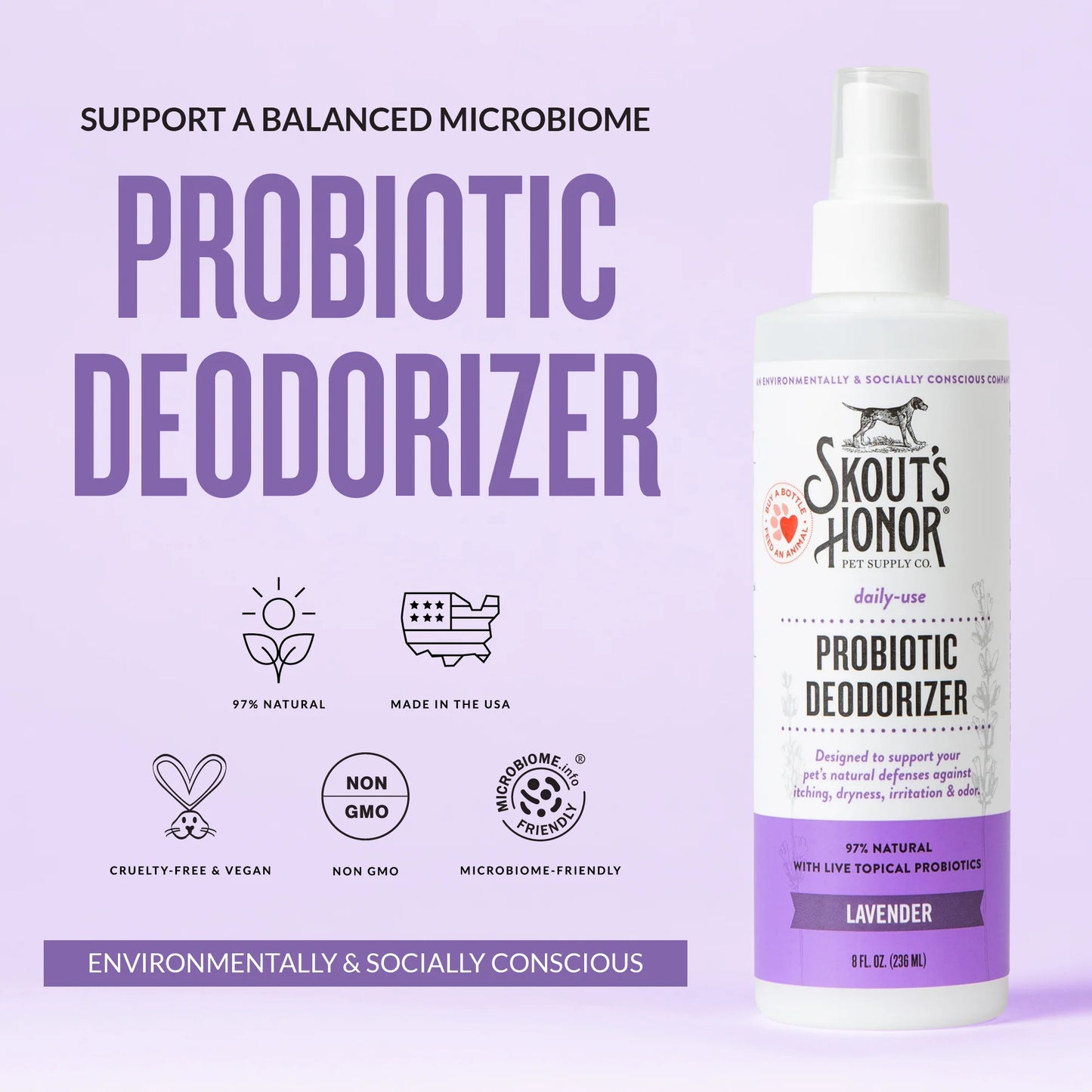 Skout’s Honor Pet Deodorizer Spray 8oz