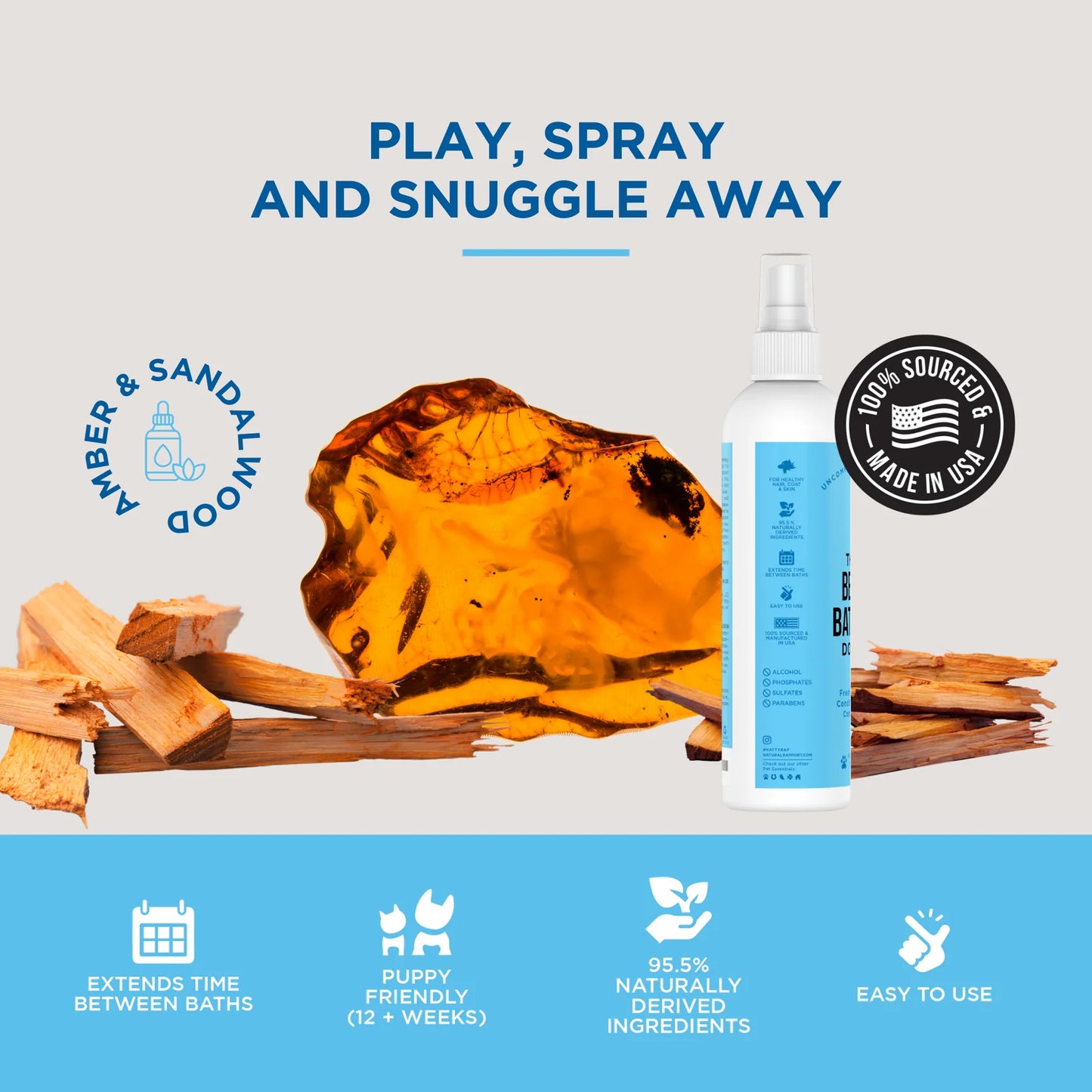 The Only Between Bath Spray Dogs Need | Natural Support