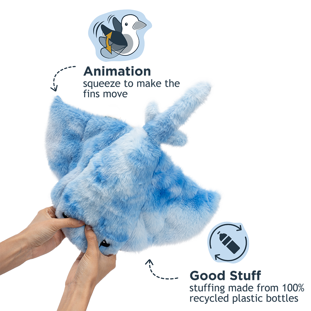 Animated Manta Ray Plush Toy | Tall Tails