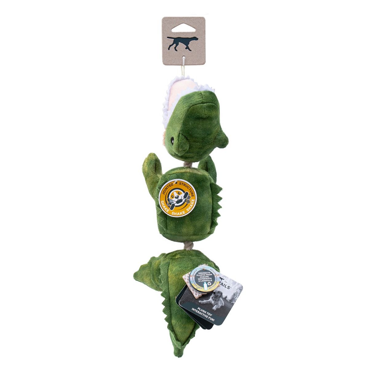 Jointed Alligator Shake Play Dog Toy | Tall Tails