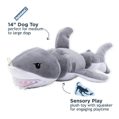 Jointed Shark Shake Play Dog Toy | Tall Tails