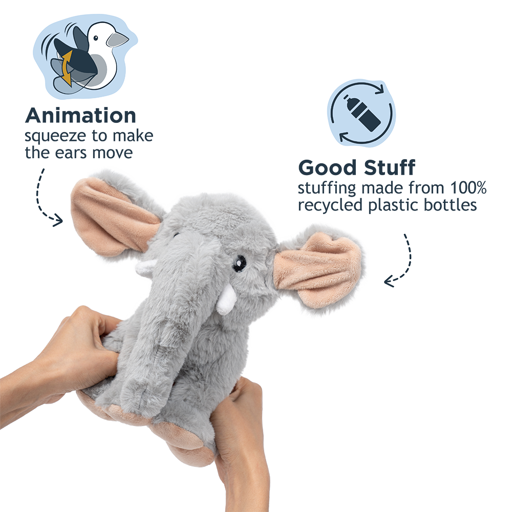 Animated Elephant Plush Dog Toy | Tall Tails