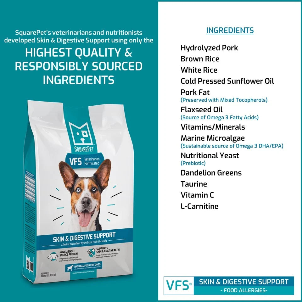 VFS Skin & Digestive Support Dry Dog Food, 4.4-lb | SquarePet