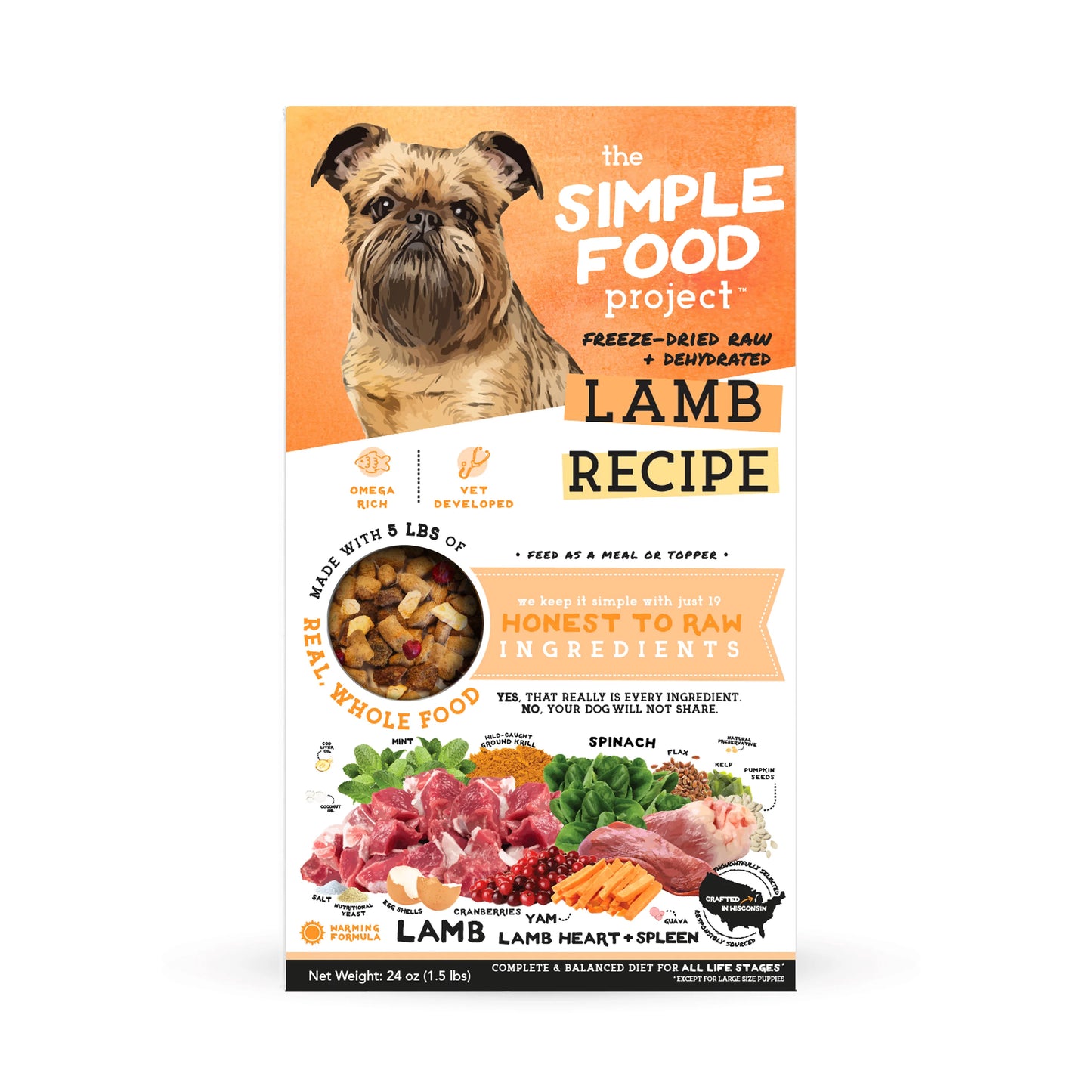The Simple Food Project Dog Food 1.5lbs & 3lbs