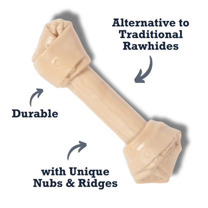 Country Living Nylon Bone Dog Chew Toy – Durable Rawhide-Shaped