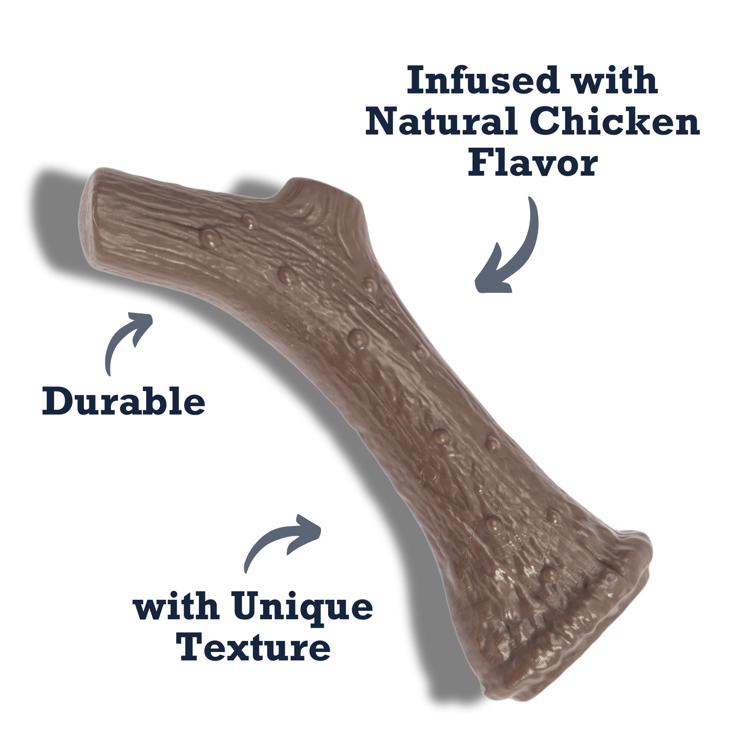 Country Living Nylon Antler Dog Chew Toy – with Natural Chicken Flavor