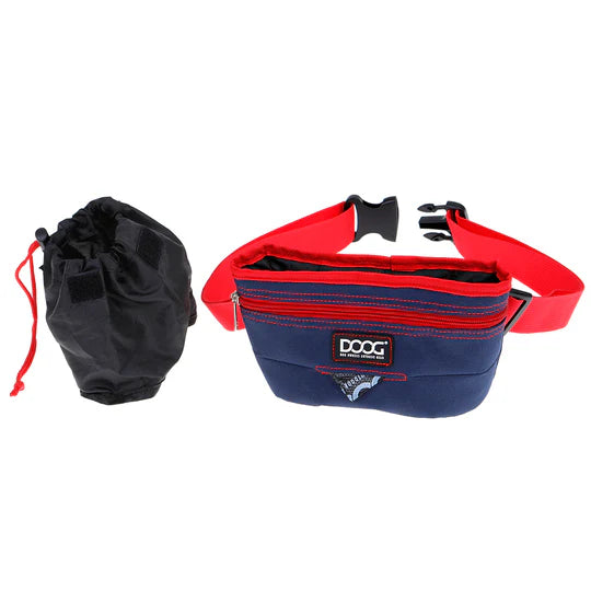 DOOG T AND T POUCH W/ MAGNETIC CLOSURE NAVY/RED
