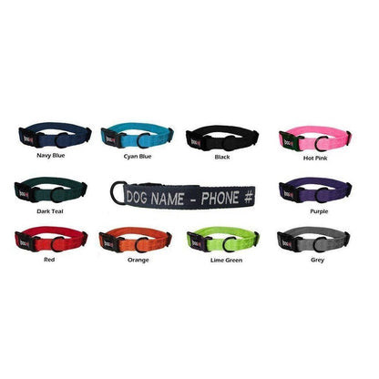 Nylon Flat Collar: Lime Green / 13-20" / 3/4"