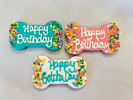 Happy Birthday Fido!: Gotcha Day Bone 4.75" Packaged
