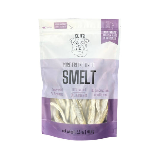 Freeze-dried Smelt Dog Treats: 2.5 oz Bag