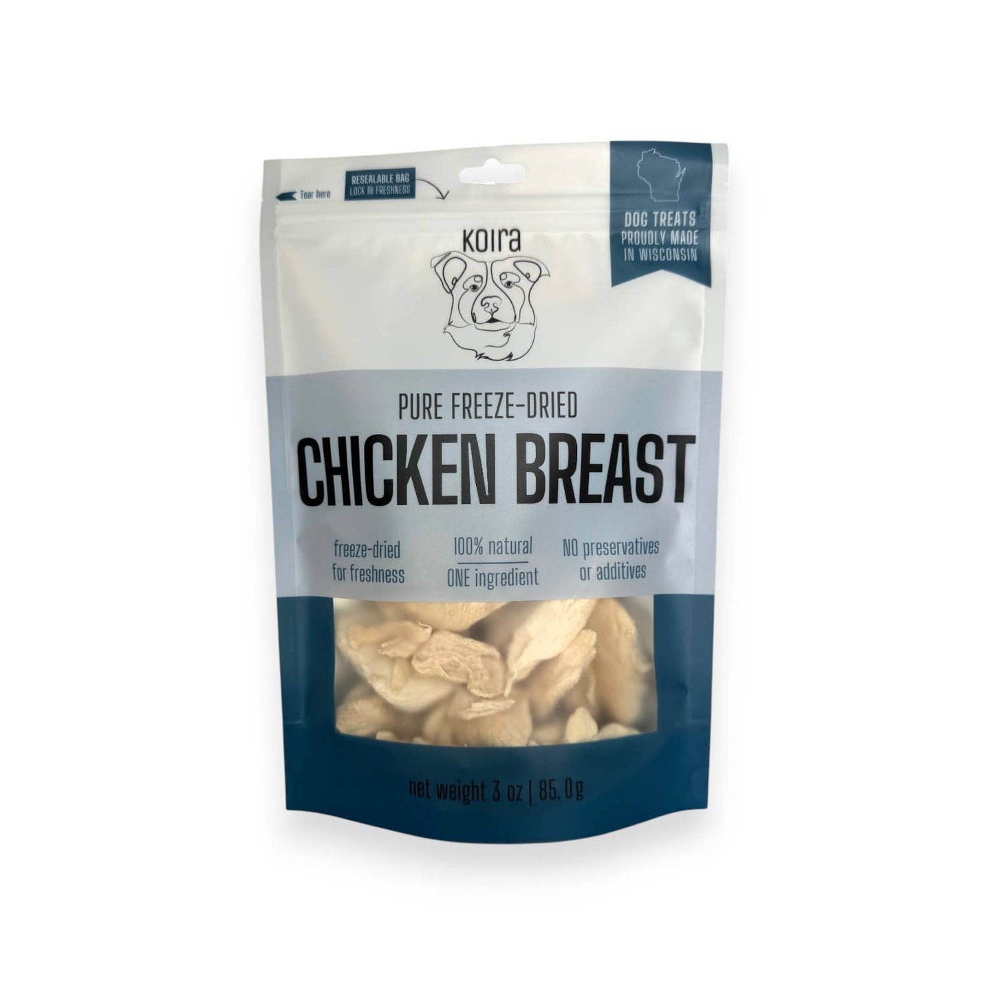 Koira Freeze- Dried Chicken Breast Dog Treats 1 oz