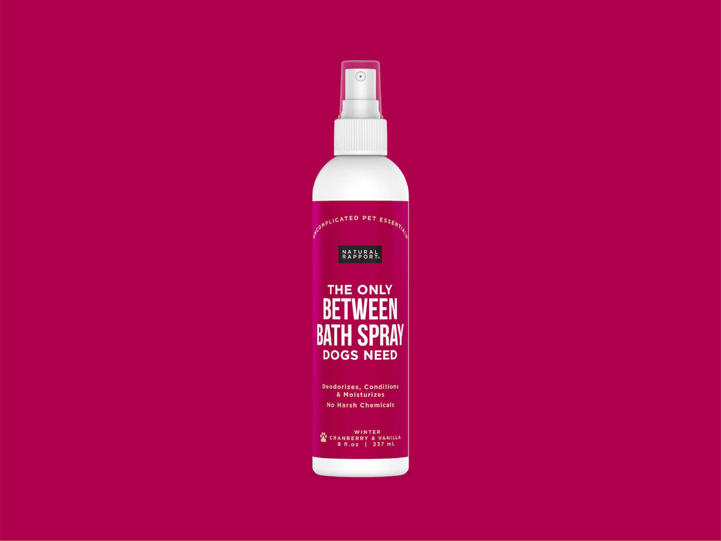 The Only Between Bath Spray Dogs Need - Cranberry & Vanilla: 8 ounce
