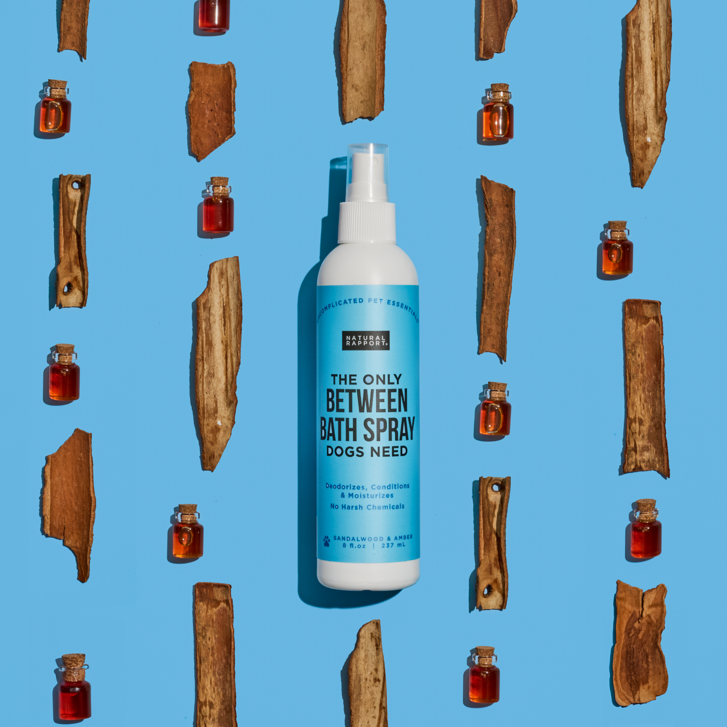 The Only Between Bath Spray Dogs Need - Amber & Sandalwood: 8 ounce