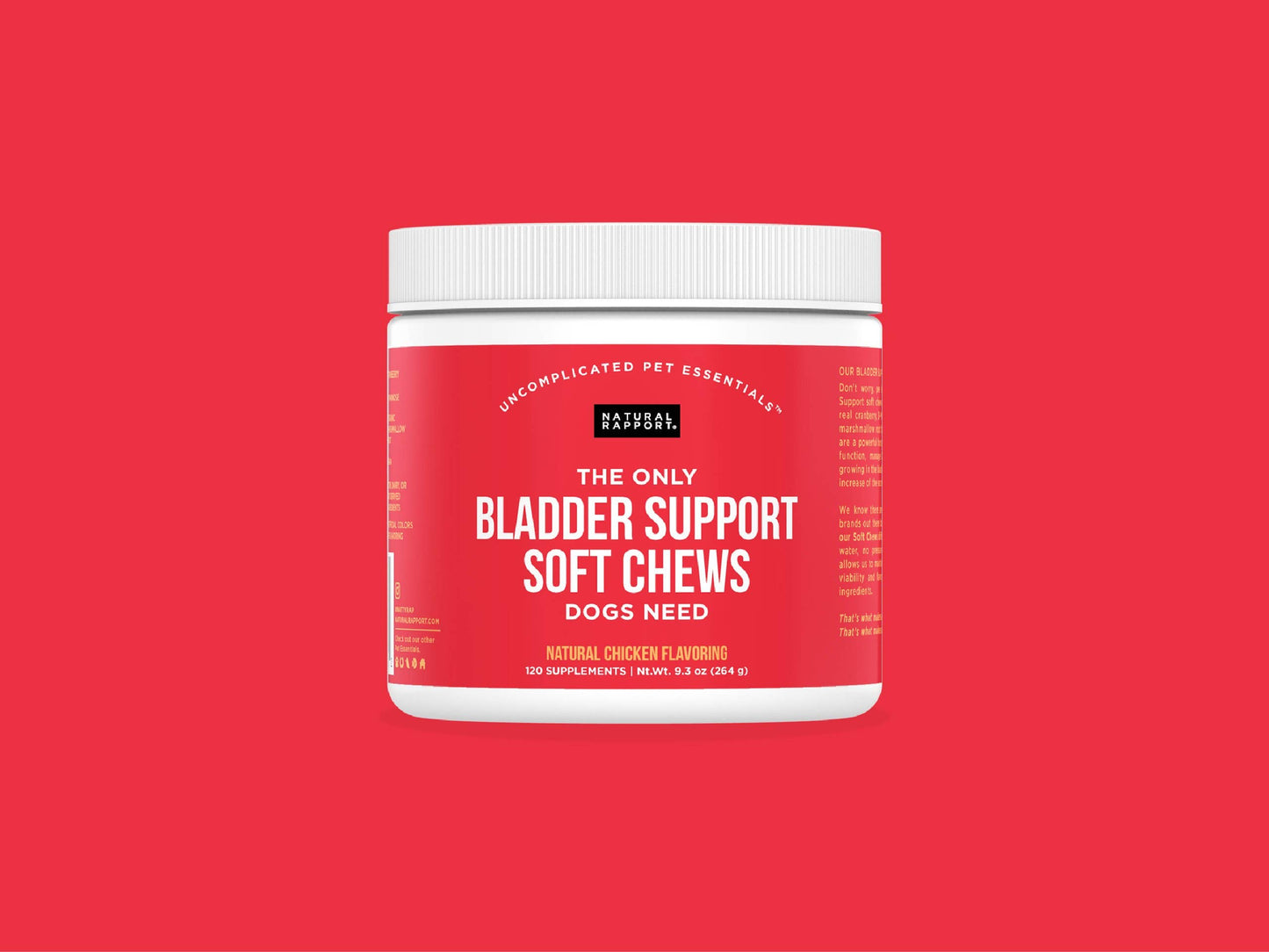 The Only Bladder Support Soft Chews Dogs Need: 120 count jar