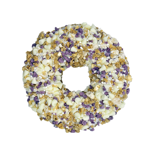 Gourmet Donut, Crunchy Cobbler Blueberry Yogurt Gourmet Donut Dog Treat