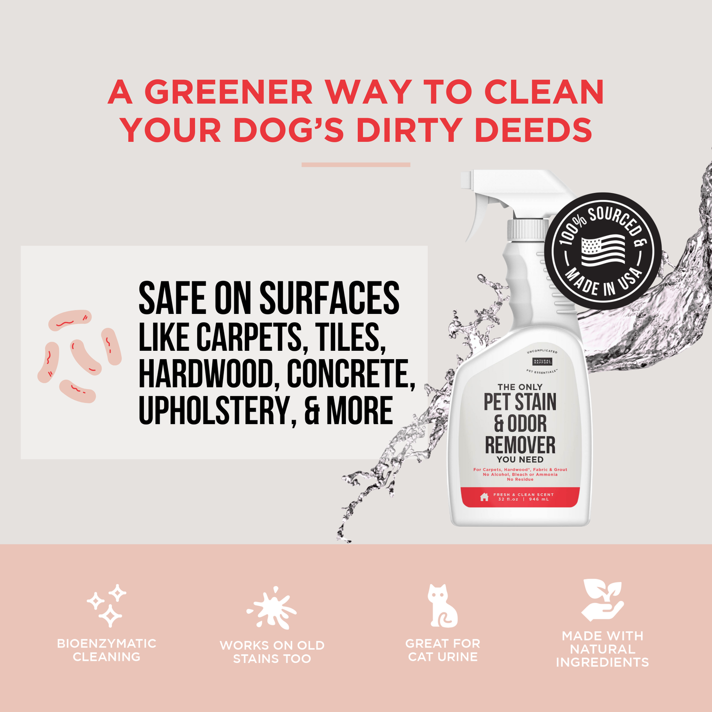 The Only Pet Stain & Odor Remover You Need: 32 ounce