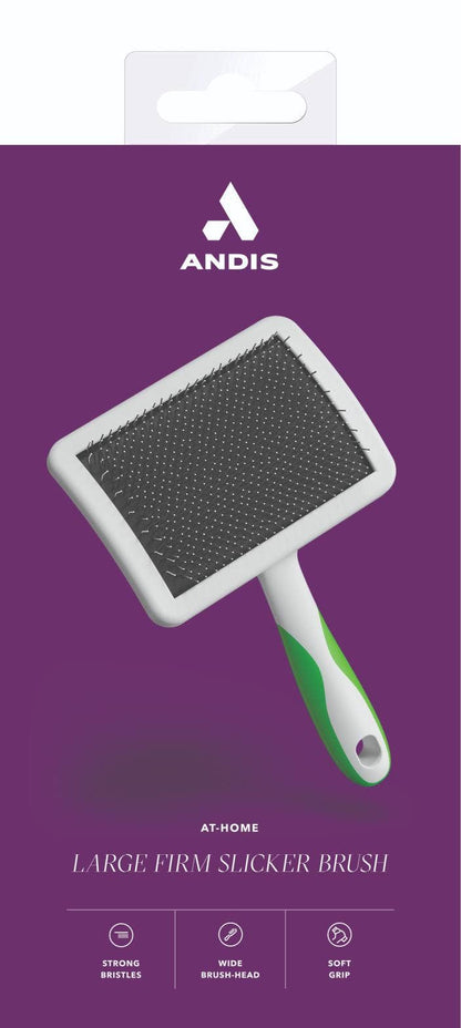 Andis Large Firm Slicker Brush - Green/White - VBL