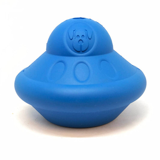 Spotnik Flying Saucer -Chew Toy-Treat Dispenser-Blue: Medium