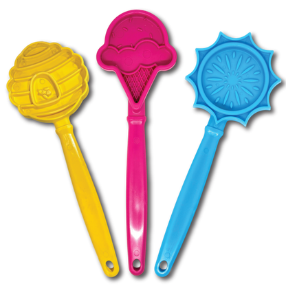 Lick Stick Hand-Held Interactive Enrichment Toys: Flower Lick Stick - Light Blue