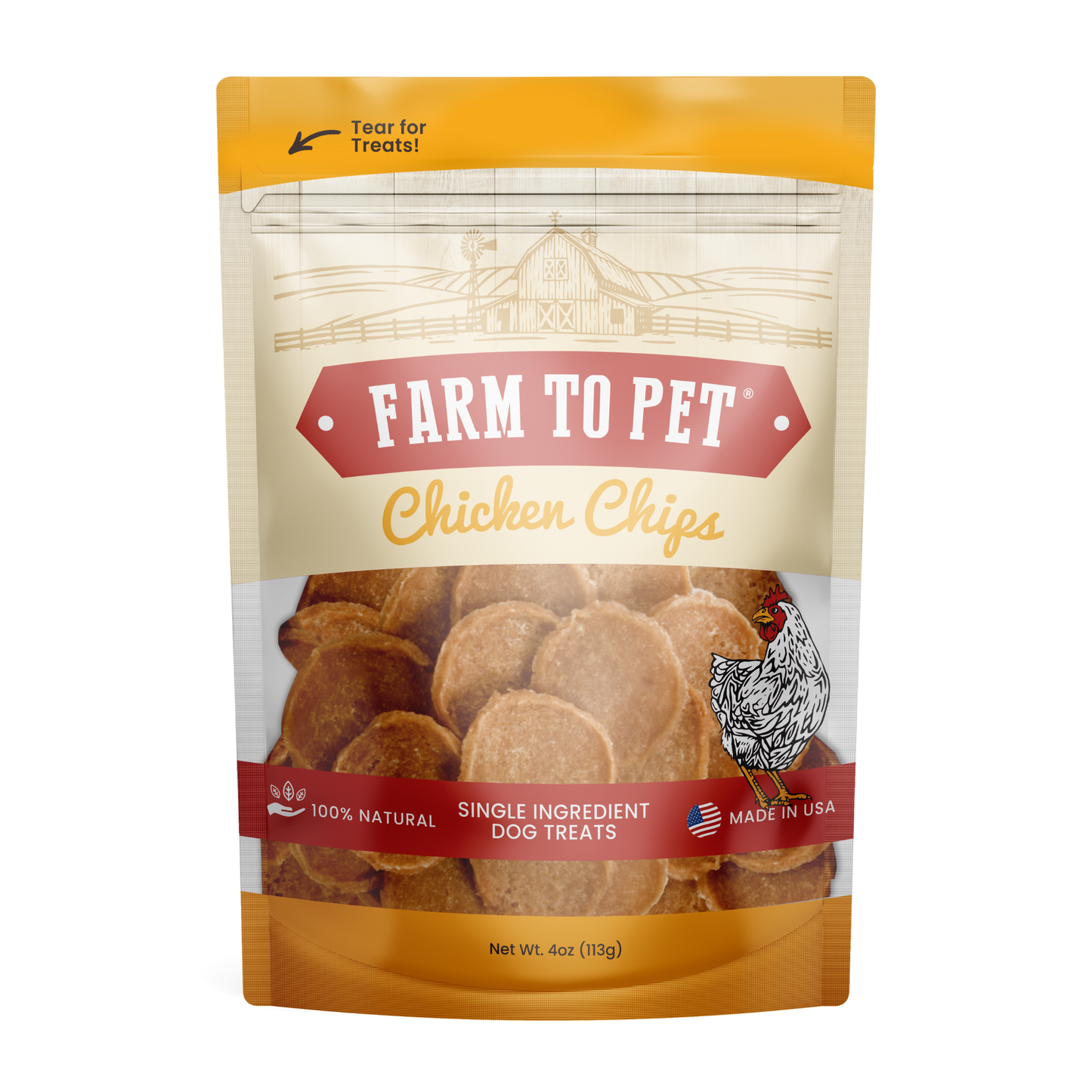 Chicken Chips Dog Treats: 12oz