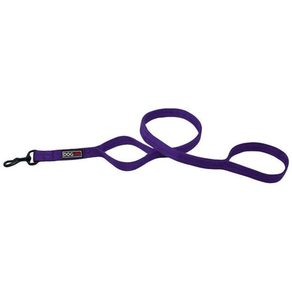 Nylon Multi-Handle Flat Leash: Cyan / 3 Handle / 6'