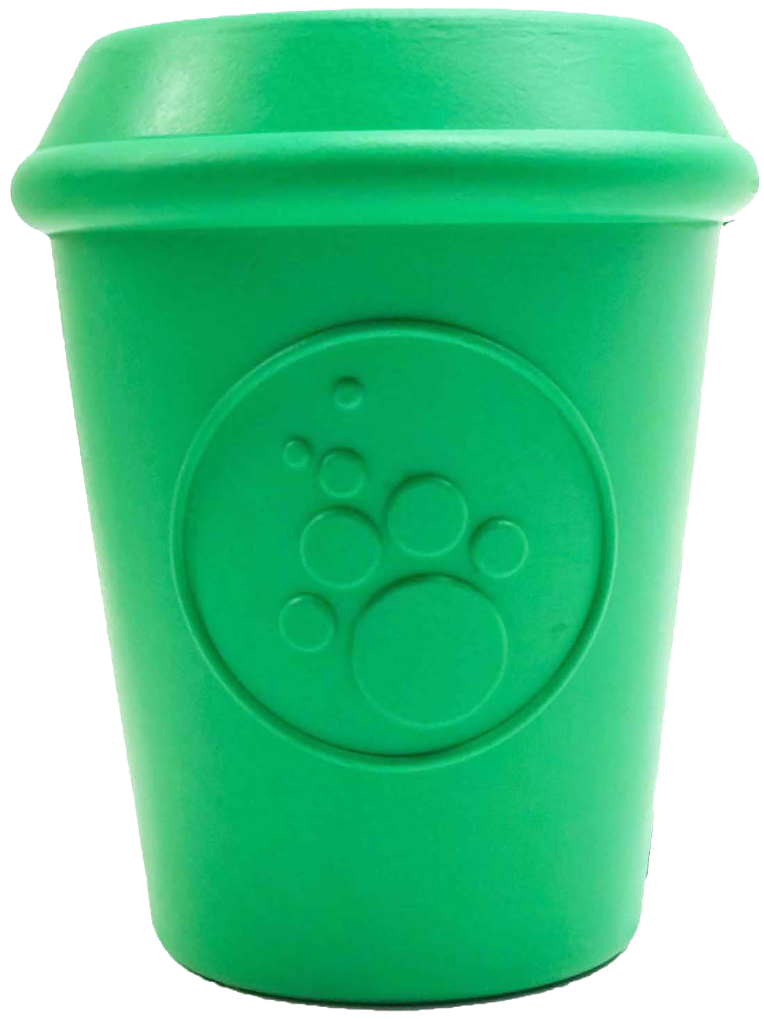 SP Coffee Cup Durable Rubber Chew Toy and Treat Dispenser: Medium Green Coffee Cup