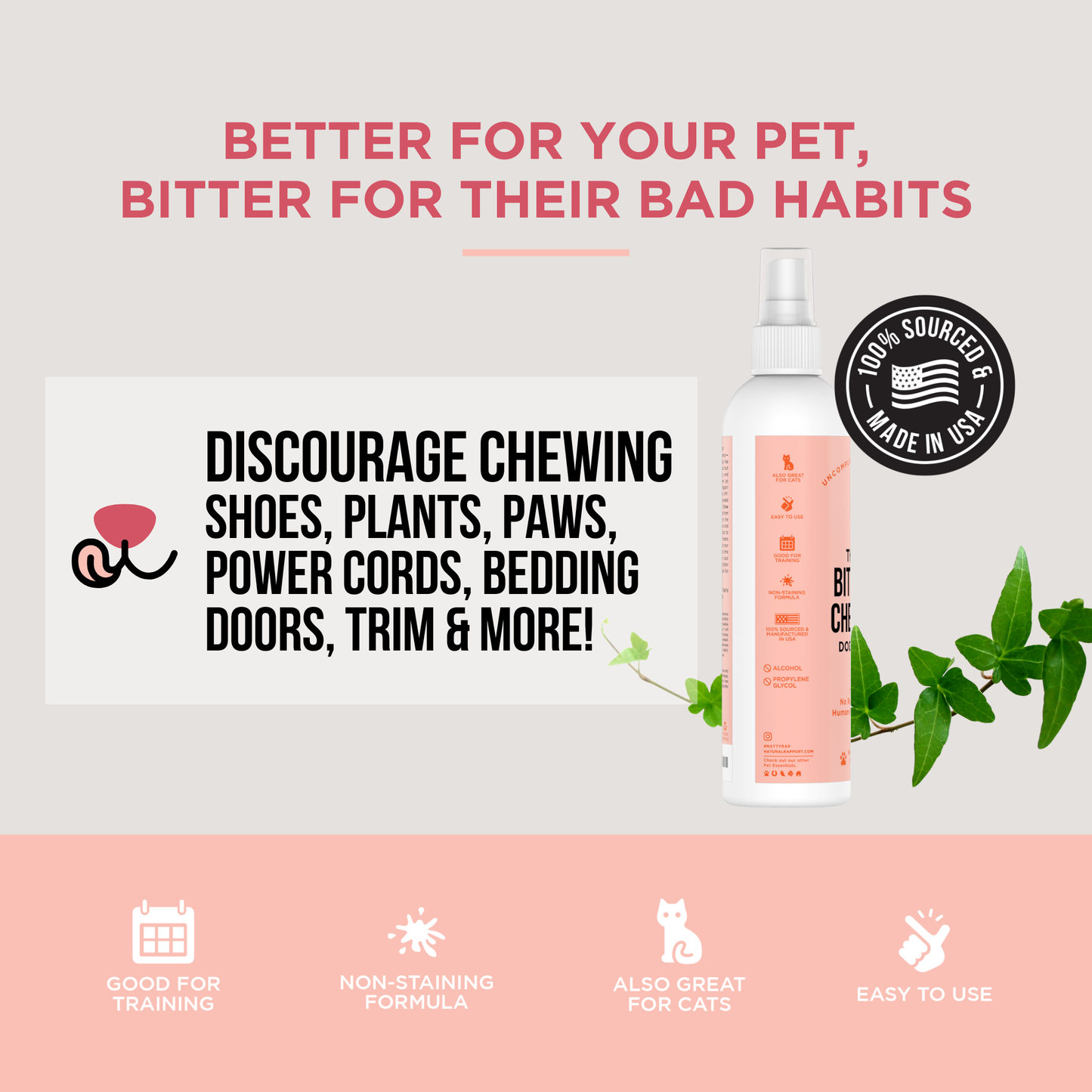 The Only Bitter Anti Chew Spray Dogs May Need: 3 ounce