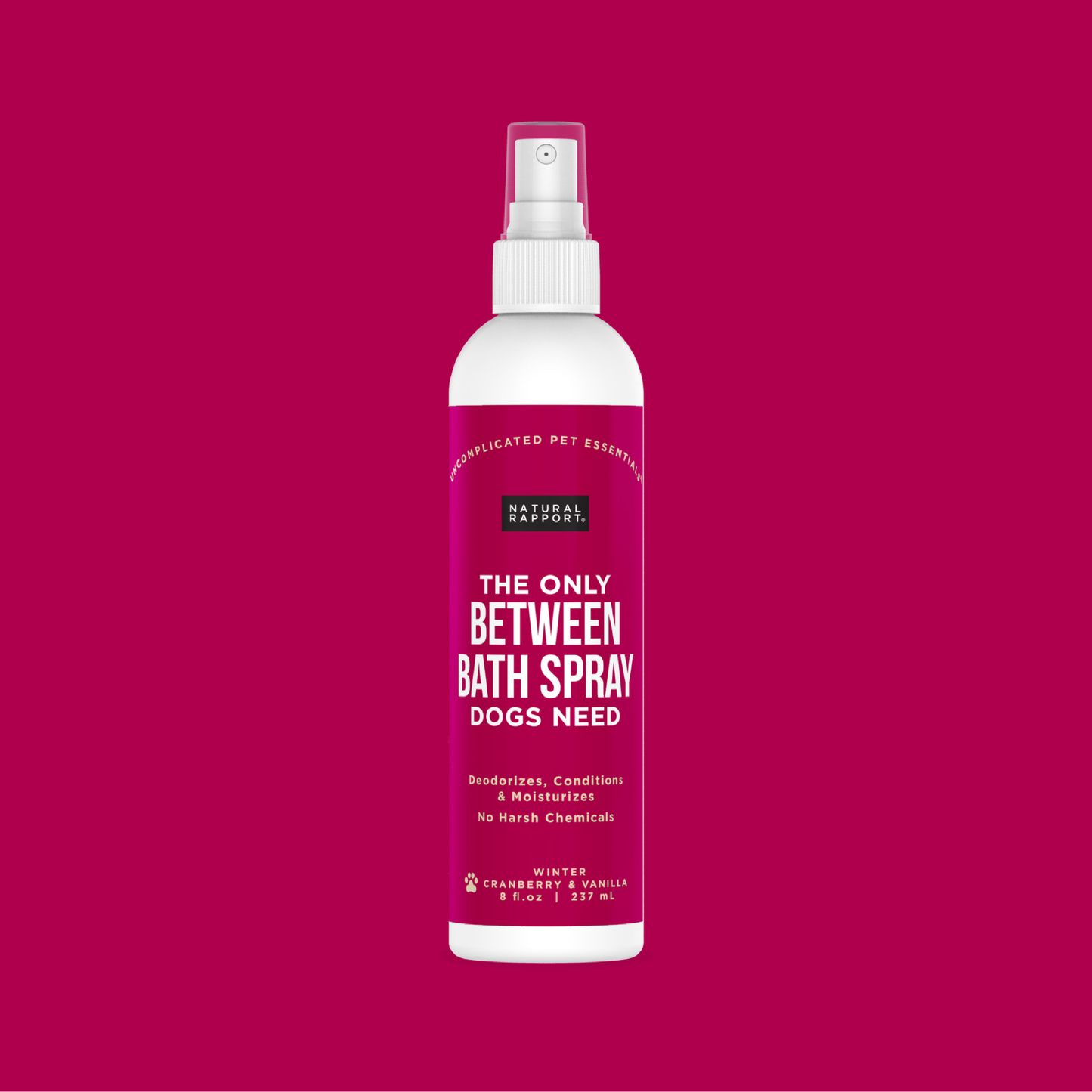 The Only Between Bath Spray Dogs Need - Cranberry & Vanilla: 8 ounce