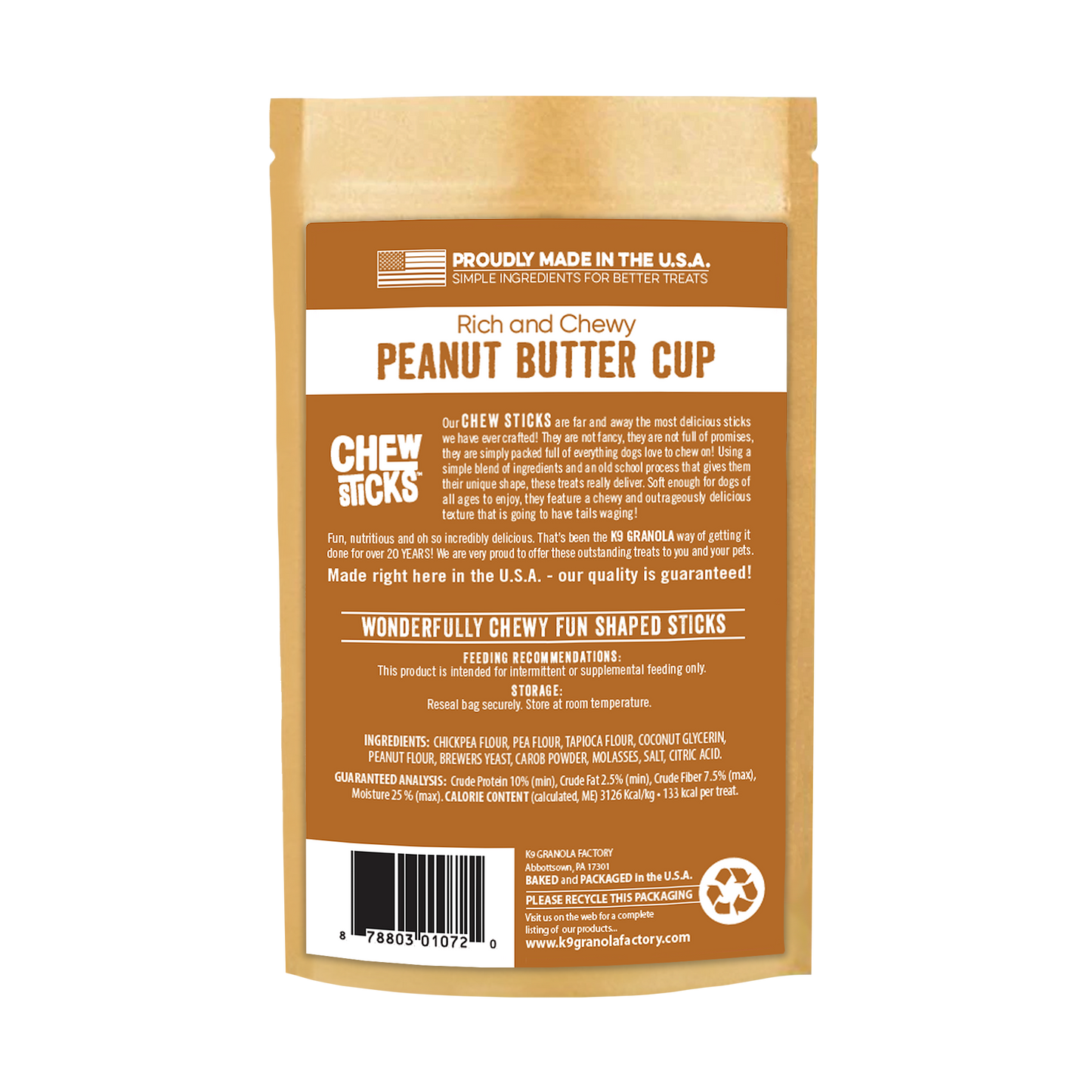 Chew Sticks Peanut Butter Cup 10ct