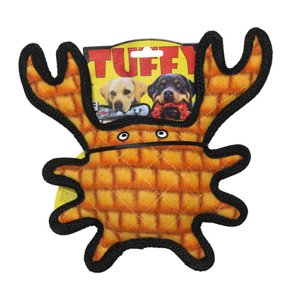 Tuffy Ocean Crab - Medium Orange, Durable, Squeaky Dog Toy