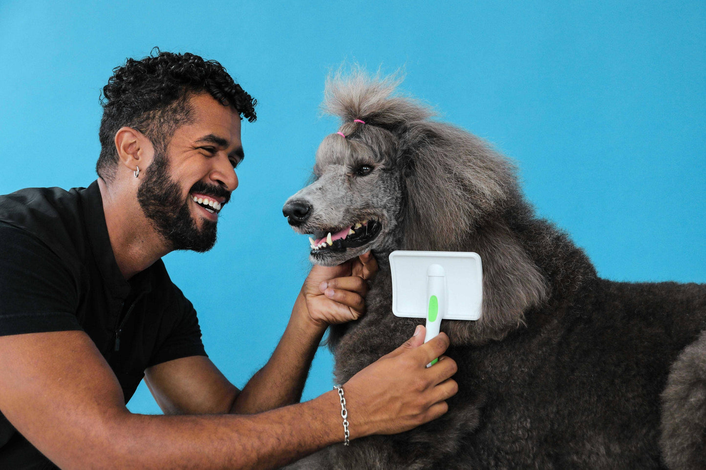 Andis Large Firm Slicker Brush - Green/White - VBL