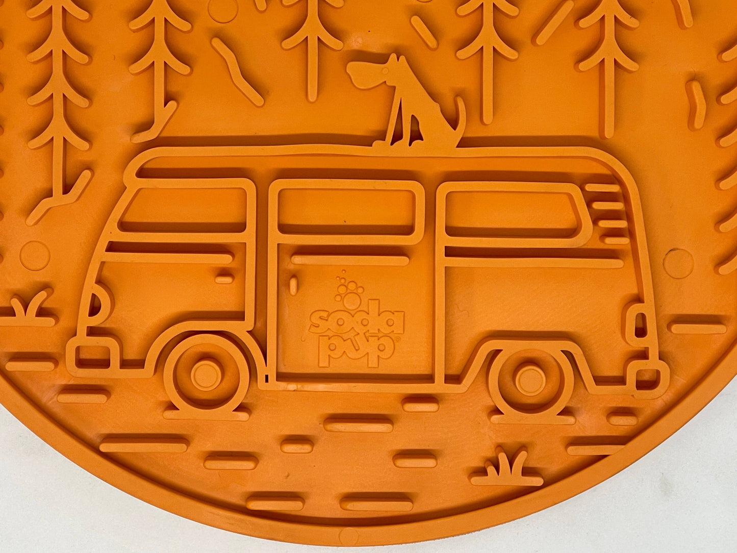 Camp eMat Enrichment Lick Mat With Suction Cups: Orange