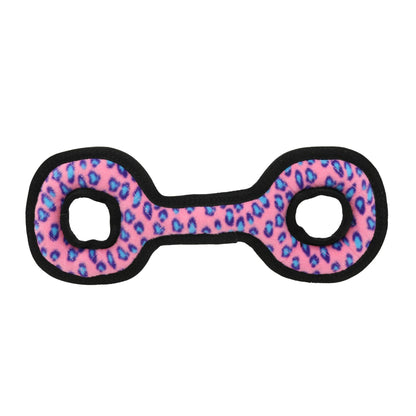 Tuffy Medium Tug-O-War - Pink Leopard, Squeaky Dog Toy
