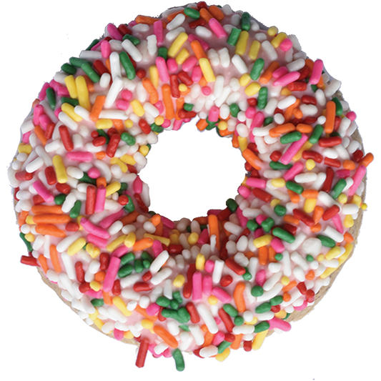 Gourmet Donut, Pink w/ Jimmies Donut Dog Treat