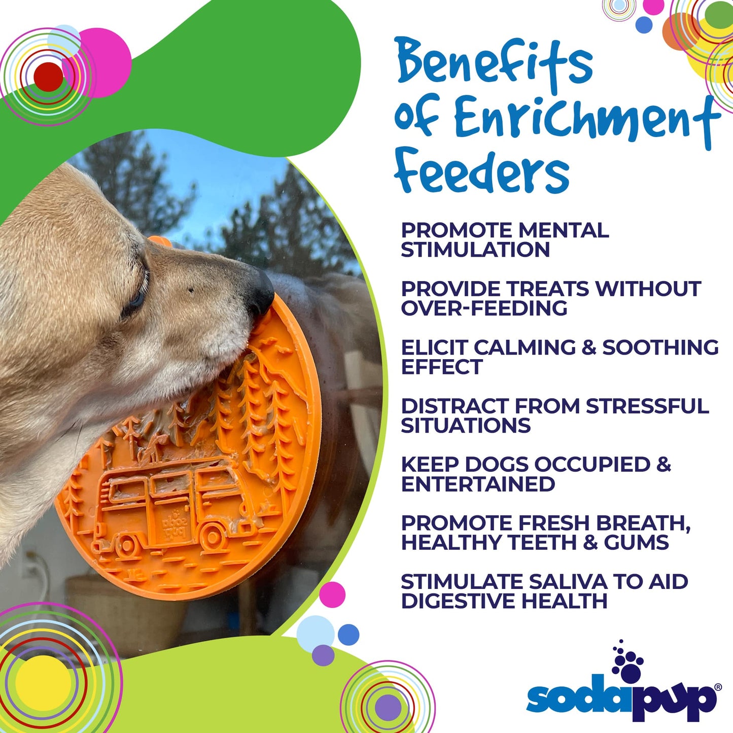 Camp eMat Enrichment Lick Mat With Suction Cups: Orange