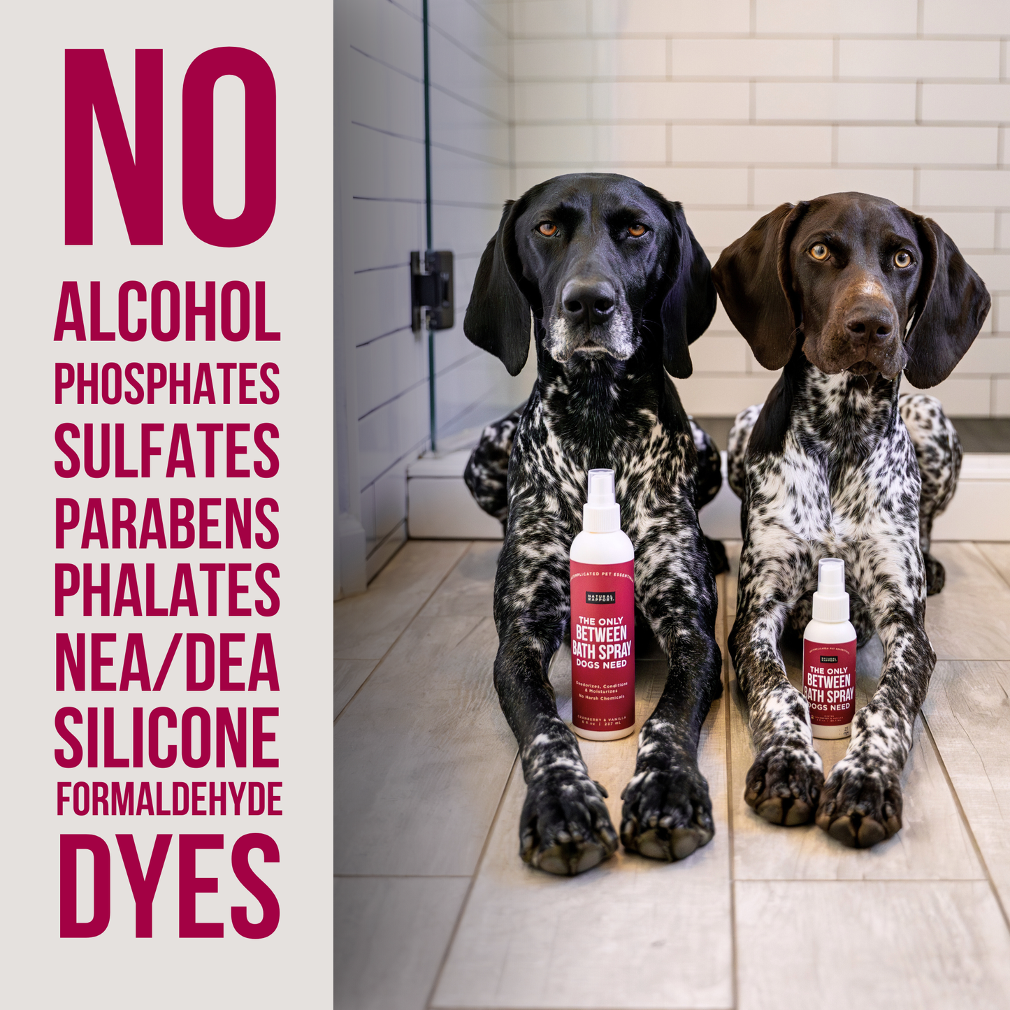 The Only Between Bath Spray Dogs Need - Cranberry & Vanilla: 8 ounce