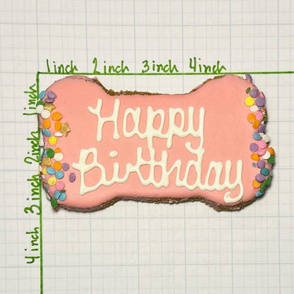 Happy Birthday Fido!: Happy Birthday Bone Cookie, Pink
