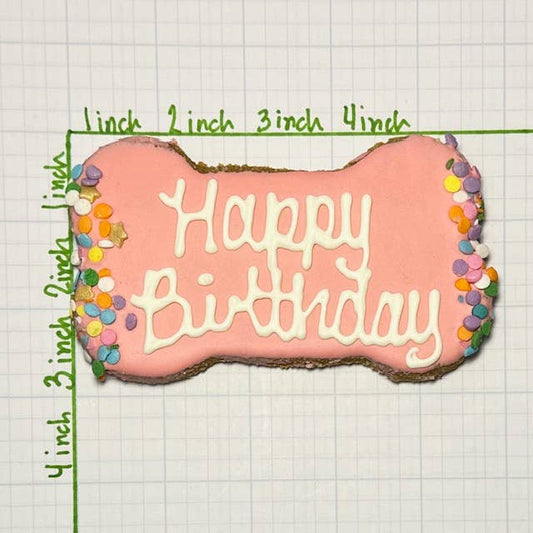 Happy Birthday Fido!: Happy Birthday Bone Cookie, Pink