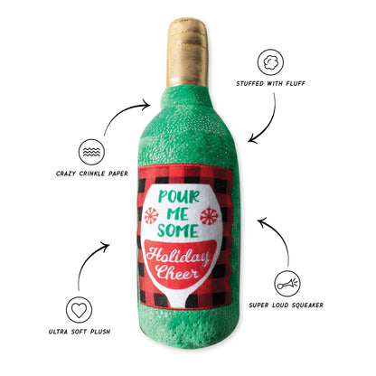 Wagsdale Glass Of Cheer Plush Dog Toy